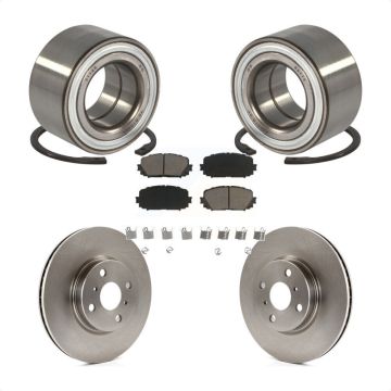 Front Wheel Bearing Disc Brake Rotors And Ceramic Pads Kit For Toyota Yaris KBB-118723