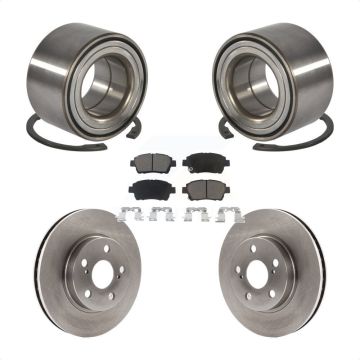 Front Wheel Bearing Disc Brake Rotors And Ceramic Pads Kit For 2000 Toyota Celica GT KBB-118728