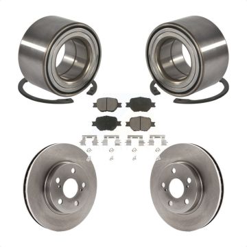 Front Wheel Bearing Disc Brake Rotors And Ceramic Pads Kit For 2001 Toyota Celica GT KBB-118729