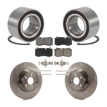Front Wheel Bearing Disc Brake Rotors And Ceramic Pads Kit For 2009 Mercedes-Benz S450 KBB-118731