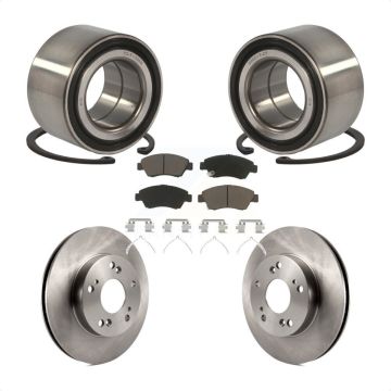 Front Wheel Bearing Disc Brake Rotors And Ceramic Pads Kit For Honda Civic Acura ILX KBB-118738