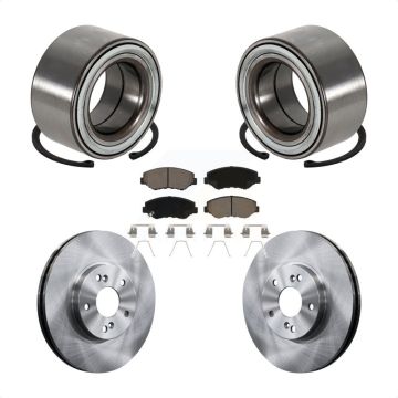 Front Wheel Bearing Disc Brake Rotors And Ceramic Pads Kit For 2005-2008 Honda Pilot KBB-118742