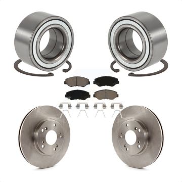 Front Wheel Bearing Disc Brake Rotors And Ceramic Pads Kit For Honda CR-V KBB-118746