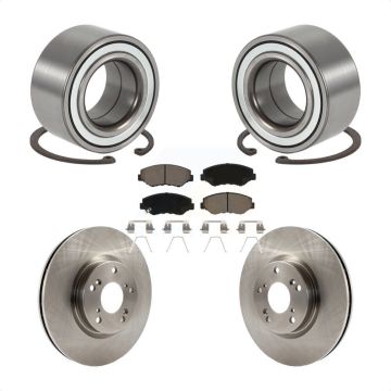 Front Wheel Bearing Disc Brake Rotors And Ceramic Pads Kit For 2005-2006 Honda CR-V KBB-118747