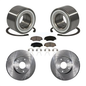 Front Wheel Bearing Disc Brake Rotors And Ceramic Pads Kit For 2016 Honda CR-Z KBB-118749