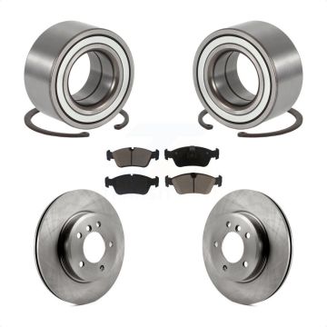 Front Wheel Bearing Disc Brake Rotors And Ceramic Pads Kit For 2001-2005 BMW 325i 325xi KBB-118755