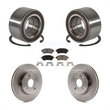 Front Wheel Bearing Disc Brake Rotors And Ceramic Pads Kit For 2011-2014 Mazda 2 KBB-118767