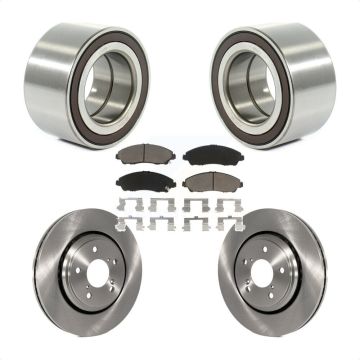Front Wheel Bearing Disc Brake Rotors And Ceramic Pads Kit For 2017-2019 Honda Ridgeline KBB-118768