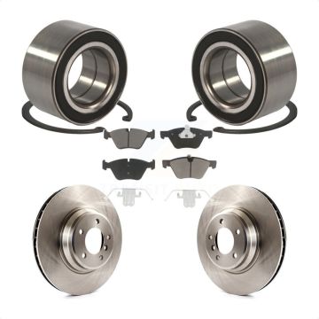 Front Wheel Bearing Disc Brake Rotors And Ceramic Pads Kit For 2007 BMW 335xi KBB-118774