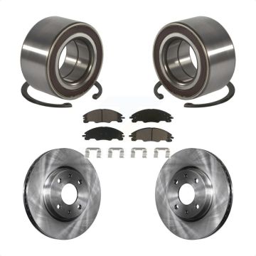 Front Wheel Bearing Disc Brake Rotors And Ceramic Pads Kit For 2008-2011 Ford Focus KBB-118777