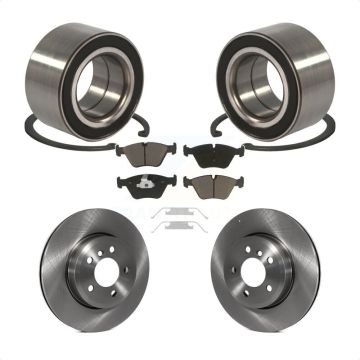 Front Wheel Bearing Disc Brake Rotors And Ceramic Pads Kit For 2004-2010 BMW X3 KBB-118779
