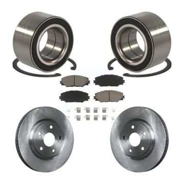 Front Wheel Bearing Disc Brake Rotors And Ceramic Pads Kit For Toyota Matrix Pontiac Vibe KBB-118783