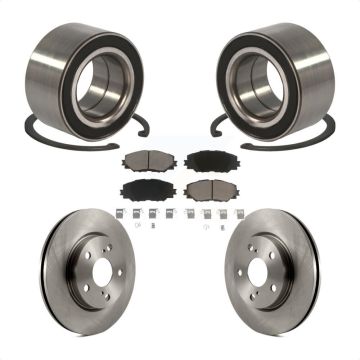 Front Wheel Bearing Disc Brake Rotors And Ceramic Pads Kit For 2010 Lexus HS250h KBB-118785