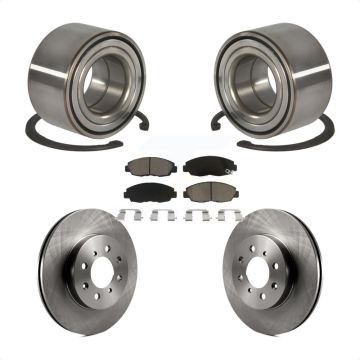 Front Wheel Bearing Disc Brake Rotors And Ceramic Pads Kit For Honda Civic Acura EL KBB-118788