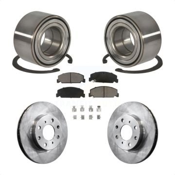 Front Wheel Bearing Disc Brake Rotors And Ceramic Pads Kit For Honda Civic del Sol KBB-118789