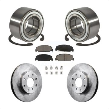 Front Wheel Bearing Disc Brake Rotors And Ceramic Pads Kit For Honda Civic KBB-118790