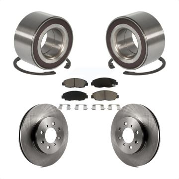 Front Wheel Bearing Disc Brake Rotors And Ceramic Pads Kit For Honda Insight KBB-118794