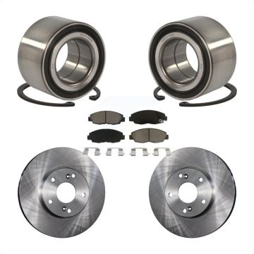 Front Wheel Bearing Disc Brake Rotors And Pads Kit For 2011 Honda Civic GX with 1.8L KBB-118795