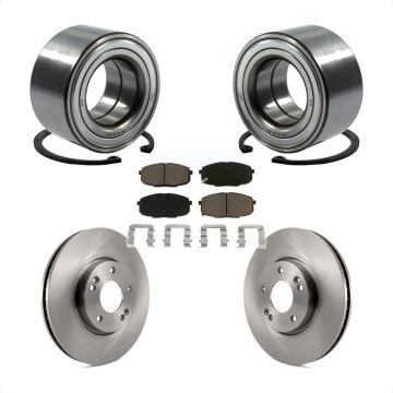 Front Wheel Bearing Disc Brake Rotors And Ceramic Pads Kit For Kia Forte Koup Forte5 KBB-118800