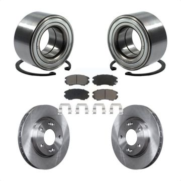 Front Wheel Bearing Disc Brake Rotors And Ceramic Pads Kit For Hyundai Elantra KBB-118801