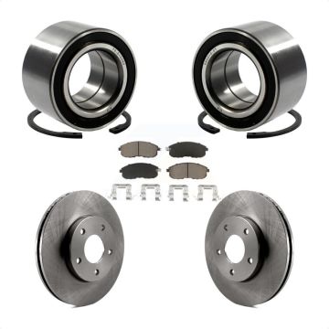Front Wheel Bearing Disc Brake Rotor And Pad Kit For 2000-2001 Nissan Maxima INFINITI I30 KBB-118806