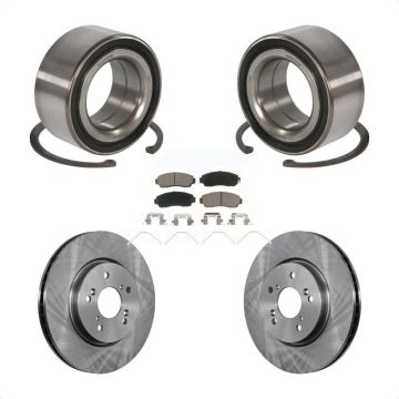 Front Wheel Bearing Disc Brake Rotors And Ceramic Pads Kit For Honda Crosstour Accord KBB-118811