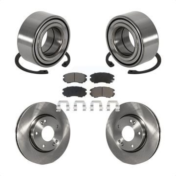 Front Wheel Bearing Disc Brake Rotors And Ceramic Pads Kit For Hyundai Tiburon KBB-118821