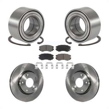 Front Wheel Bearing Brake Rotor And Pad Kit For Hyundai Sonata Tucson Kia Sportage Optima KBB-118823