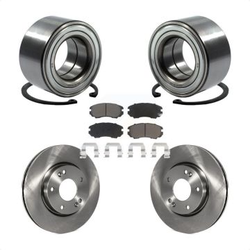 Front Wheel Bearing Disc Brake Rotors And Ceramic Pads Kit For 2012-2013 Kia Soul KBB-118824