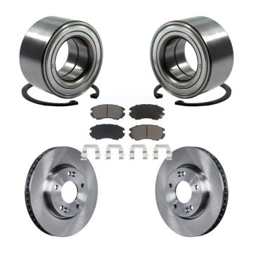 Front Wheel Bearing Disc Brake Rotors And Ceramic Pads Kit For 2010-2011 Kia Soul 2.0L KBB-118826