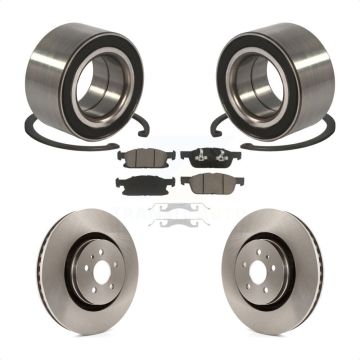 Front Wheel Bearing Brake Rotor Pads Kit For 15 Ford Edge With 345mm Diameter KBB-118829
