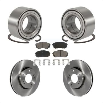 Front Wheel Bearing Disc Brake Rotors And Ceramic Pads Kit For 2007-2009 Kia Rondo KBB-118835