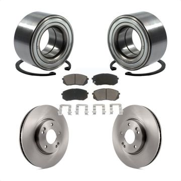 Front Wheel Bearing Disc Brake Rotors And Ceramic Pads Kit For 2015-2016 Kia Soul EV KBB-118838