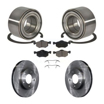 Front Wheel Bearing Brake Rotor And Pad Kit For Ford Escape Mazda Tribute Mercury Mariner KBB-118847