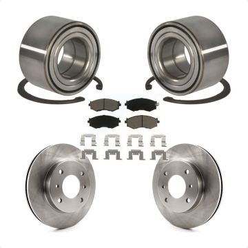 Front Wheel Bearing Disc Brake Rotors And Ceramic Pads Kit For Nissan Sentra 1.8L KBB-118849