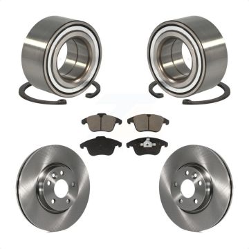 Front Wheel Bearing Disc Brake Rotors And Ceramic Pads Kit For Land Rover Range Evoque KBB-118852