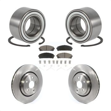 Front Wheel Bearing Disc Brake Rotors And Ceramic Pads Kit For 2016 Lexus RX350 KBB-118854