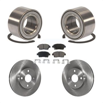 Front Wheel Bearing Disc Brake Rotors And Ceramic Pads Kit For 2004-2006 Scion xB xA KBB-118859