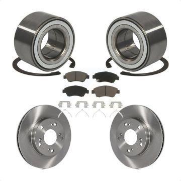 Front Wheel Bearing Disc Brake Rotors And Ceramic Pads Kit For 2011-2015 Honda CR-Z KBB-118867