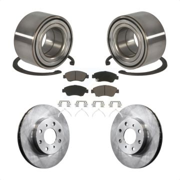 Front Wheel Bearing Disc Brake Rotors And Ceramic Pads Kit For Honda Civic KBB-118870