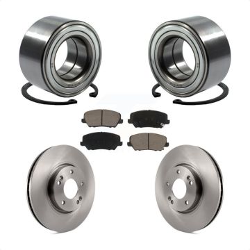 Front Wheel Bearing Disc Brake Rotors And Pads Kit For Kia Forte Forte5 Hyundai Veloster KBB-118871
