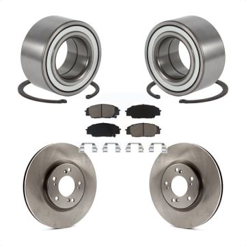 Front Wheel Bearing Disc Brake Rotors And Ceramic Pads Kit For 2000-2009 Honda S2000 KBB-118876