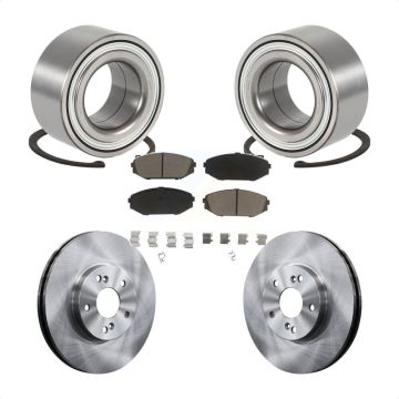 Front Wheel Bearing Disc Brake Rotors And Ceramic Pads Kit For 2001-2002 Acura MDX KBB-118881