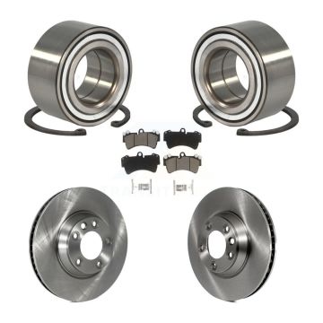 Front Wheel Bearing Brake Rotor & Pads Kit For Audi Q7 Porsche Cayenne Volkswagen Touareg KBB-118888