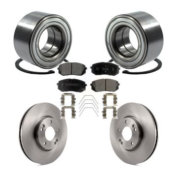Front Wheel Bearing Disc Brake Rotor And Semi-Metallic Pads Kit For 2017-2019 Kia Soul EV KBB-118900