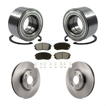 Front Wheel Bearing Disc Brake Rotor And Semi-Metallic Pads Kit For 2015-2016 Kia Soul EV KBB-118907