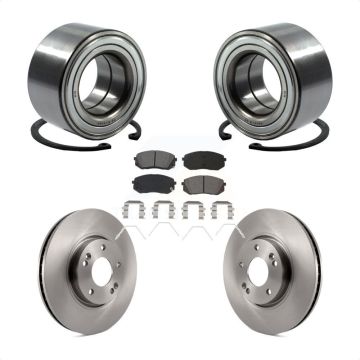 Front Wheel Bearing Disc Brake Rotor And Semi-Metallic Pads Kit For 2017-2019 Kia Soul EV KBB-118908
