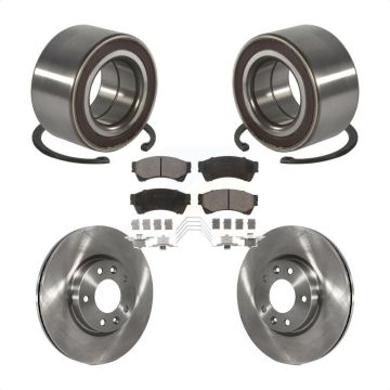 Front Wheel Bearing Disc Brake Rotors And Ceramic Pads Kit For 2009-2013 Mazda 6 2.5L KBB-118916