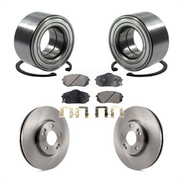 Front Wheel Bearing Disc Brake Rotors And Ceramic Pads Kit For 2015-2016 Kia Soul EV KBB-118917