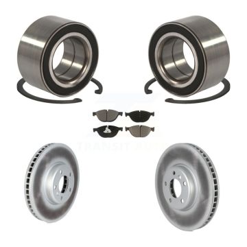 Front Wheel Bearing Coated Disc Brake Rotors And Ceramic Pads Kit For 2012 BMW 650i KBB-122603